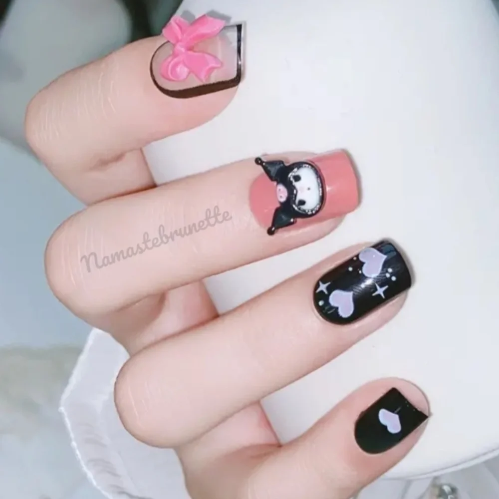 3D Sanrio Kuromi Press On Nails